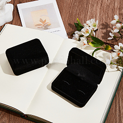 2Pcs Flocking Cufflinks Boxes&nbsp;CON-BBC0001-17