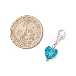 Heart Glass Pendant Decorations&nbsp;HJEW-JM03771-01