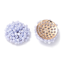 Glass Seed Beaded Cabochons&nbsp;FIND-G058-02D