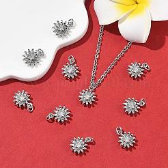 SHEGRACE Brass Micro Pave Clear Cubic Zirconia Pendants&nbsp;XGRQ2O737-450P