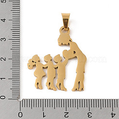 Mother's Day Ion Plating(IP) 304 Stainless Steel Pendants&nbsp;STAS-U002-01G