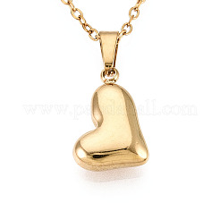 304 Stainless Steel Pendant Necklaces&nbsp;NJEW-T018-39G
