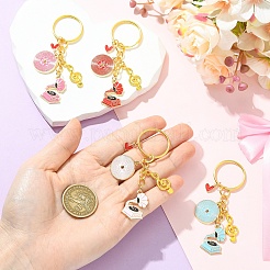 Alloy Enamel Disc & Gramophone & Musical Note Pendant Decorations&nbsp;KEYC-YW00286-03