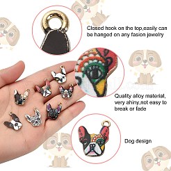 35Pcs 7 Styles Rack Plating Alloy Enamel Pendants&nbsp;ENAM-CJ0003-62