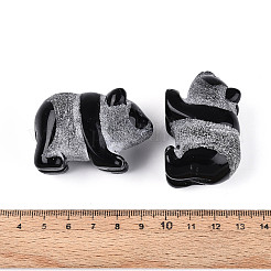 Natural Obsidian Panda Display Decorations&nbsp;G-T144-81B