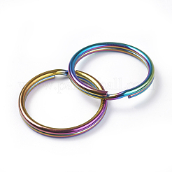 Ion Plating(IP) 304 Stainless Steel Split Key Rings&nbsp;STAS-L216-10A