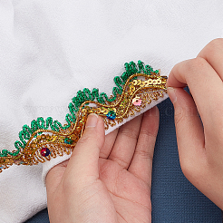 Polyester Glitter Ribbon&nbsp;OCOR-WH0068-36C