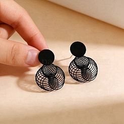 Alloy Stud Dangle Earrings&nbsp;WG62864-01