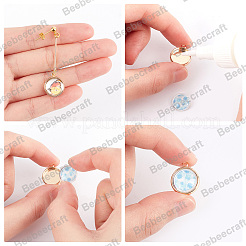 24Pcs 3 Styles Brass Pendant Cabochon Settings&nbsp;KK-BBC0003-78