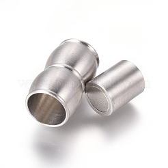 Tarnish Resistant 304 Stainless Steel Magnetic Clasps with Glue-in Ends&nbsp;STAS-G203-03P