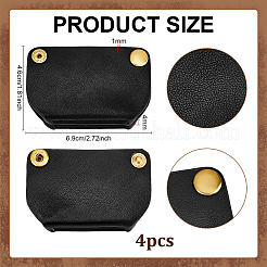 4Pcs PU Leather Short Suspension Clasps&nbsp;FIND-WH0139-944A