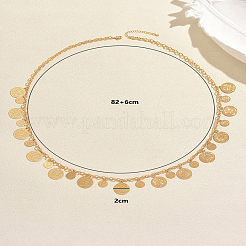 Vintage Alloy Coin Tassel Long Necklaces for Women&nbsp;EV2148