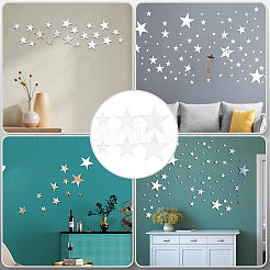 4Bags Acrylic Star Stickers&nbsp;DIY-GF0012-46B