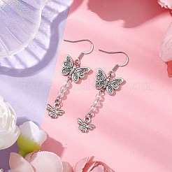 Butterfly & Bees Alloy Dangle Earrings for Women&nbsp;EJEW-JE05886