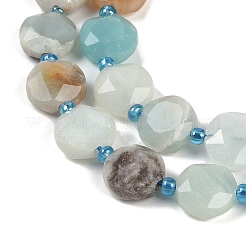 Natural Flower Amazonite Beads Strands&nbsp;G-C116-A38-01