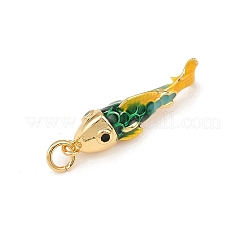 Brass Enamel Pendants&nbsp;KK-L255-03G-A