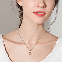 10Pcs Natural Agate Peach Charms with Brass Jump Rings&nbsp;G-BBC0001-62