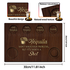 Wood Shot Glasses Tray&nbsp;AJEW-WH0423-003