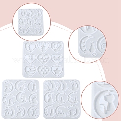 3Pcs 3 Styles DIY Pendant Molds&nbsp;AJEW-FS0001-33
