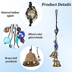 4Pcs 4 Styles Iron Bell Pendant Decoraions&nbsp;HJEW-OC00005