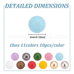 110Pcs 11 Colors Spray Paint Alloy Shank Buttons&nbsp;FIND-GO0002-44