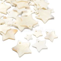 50Pcs 5 Style Freshwater Shell Pendants&nbsp;SHEL-CJ0001-22