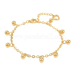 304 Stainless Steel Charm Bracelets&nbsp;BJEW-D458-02G
