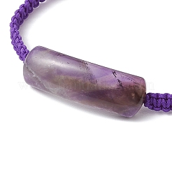 Adjustable Tube Natural Gemstone Braided Bracelets for Women&nbsp;BJEW-JB11006-02