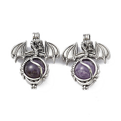 Natural Amethyst Pendants&nbsp;G-P491-02AS-02