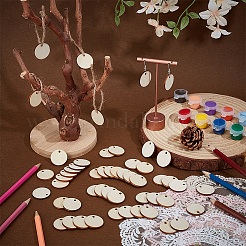 Unfinished Wood Pendants&nbsp;WOOD-WH0050-058