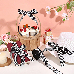 Polyester Stripe Ribbon&nbsp;OCOR-WH0078-507B