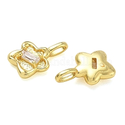 Brass Micro Pave Clear Cubic Zirconia Pendants&nbsp;KK-CBAD9DF-09G