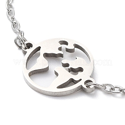 Tarnish Resistant 201 Stainless Steel Link Bracelets with Cable Chains&nbsp;BJEW-P297-01P-C