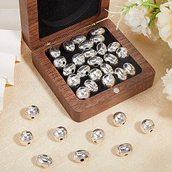 60Pcs 3 Styles Tibetan Style Alloy Beads&nbsp;FIND-CA0009-05