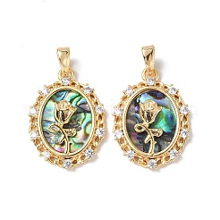 Abalone Shell/Paua Shell Pendants&nbsp;KK-P223-06G-02