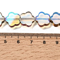 Electroplated Transparent Glass Beads Strands&nbsp;GL-CBA98F0-07C