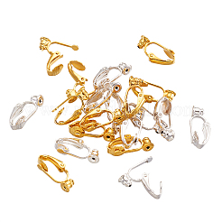 Brass Clip on Earring Converter&nbsp;KK-TA0007-43