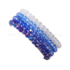 4Pcs Glass & Natural Cultured Freshwater Pearl Beads Stretch Bracelets for Women&nbsp;BJEW-JB13520