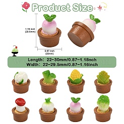 24Pcs 8 Styles Resin Potted Plant Display Decorations&nbsp;AJEW-CJ0001-80