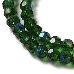 Electroplate Transparent Glass Beads Strands&nbsp;EGLA-A035-T4mm-L10