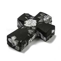 Cross with Flower Silicone Focal Beads&nbsp;SIL-G006-02G
