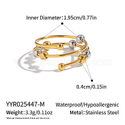 304 Stainless Steel Sliding Bead Finger Rings&nbsp;OK3512-2