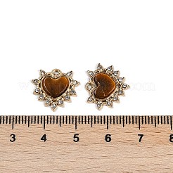 Natural Tiger Eye Heart Pendants&nbsp;STAS-I325-145G-02