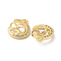 Brass Micro Pave Cubic Zirconia Charms&nbsp;KK-H460-58G