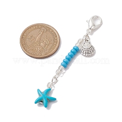 4Pcs Synthetic Turquoise Pendant Decorations&nbsp;HJEW-MZ00048