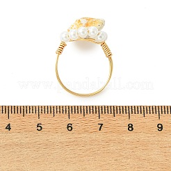 Natural Sea Shell Finger Rings&nbsp;RJEW-JR01058