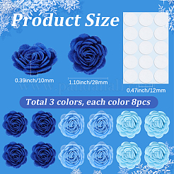 1Set Self-adhesive Non Woven Roses Fabric&nbsp;DIY-SC0032-32A