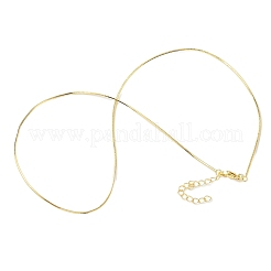 1MM Brass Snake Chain Necklaces for Women Men&nbsp;NJEW-F350-01G