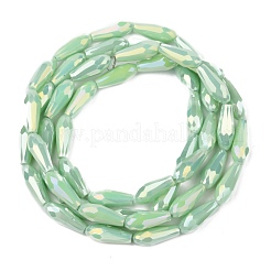 Electroplated Opaque Glass Beads Strands&nbsp;EGLA-L015-FR-B-01