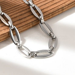 304 Stainless Steel Oval Link Chains Bracelets for Men & Women&nbsp;BJEW-D042-34P